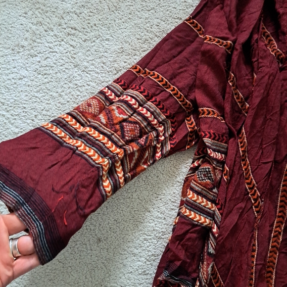 2X Soft Surroundings Southwestern Inspired High Low Cardigan - Picture 2 of 4